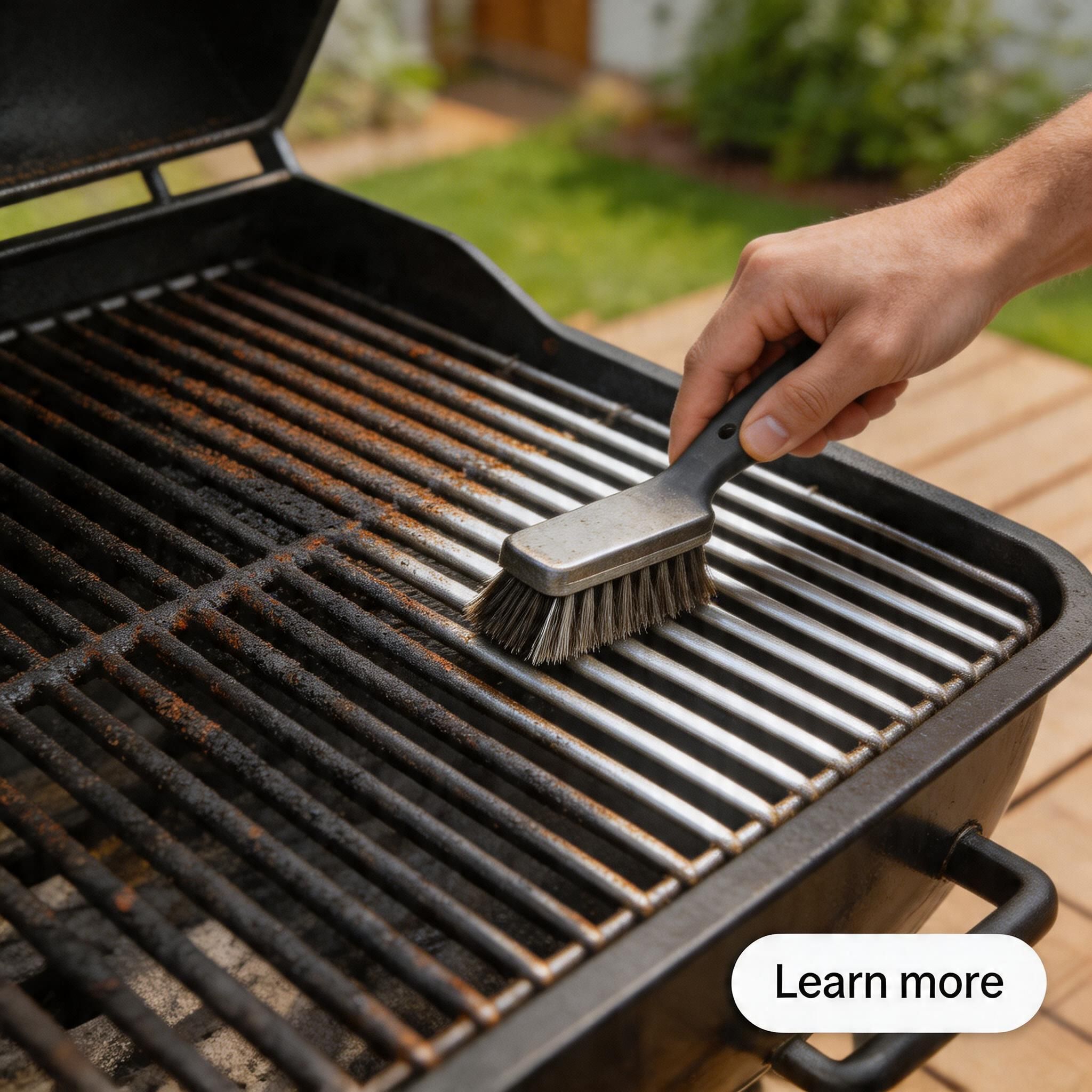 Grill before and after restoration